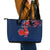 Personalised France Rugby Leather Tote Bag 2023 World Cup Allez Les Bleus Grunge Style - Wonder Print Shop