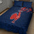 Personalised France Rugby Quilt Bed Set 2023 World Cup Allez Les Bleus Grunge Style - Wonder Print Shop