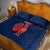 Personalised France Rugby Quilt Bed Set 2023 World Cup Allez Les Bleus Grunge Style - Wonder Print Shop