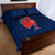 Personalised France Rugby Quilt Bed Set 2023 World Cup Allez Les Bleus Grunge Style - Wonder Print Shop