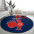 personalised-france-rugby-round-carpet-2023-world-cup-allez-les-bleus-grunge-style