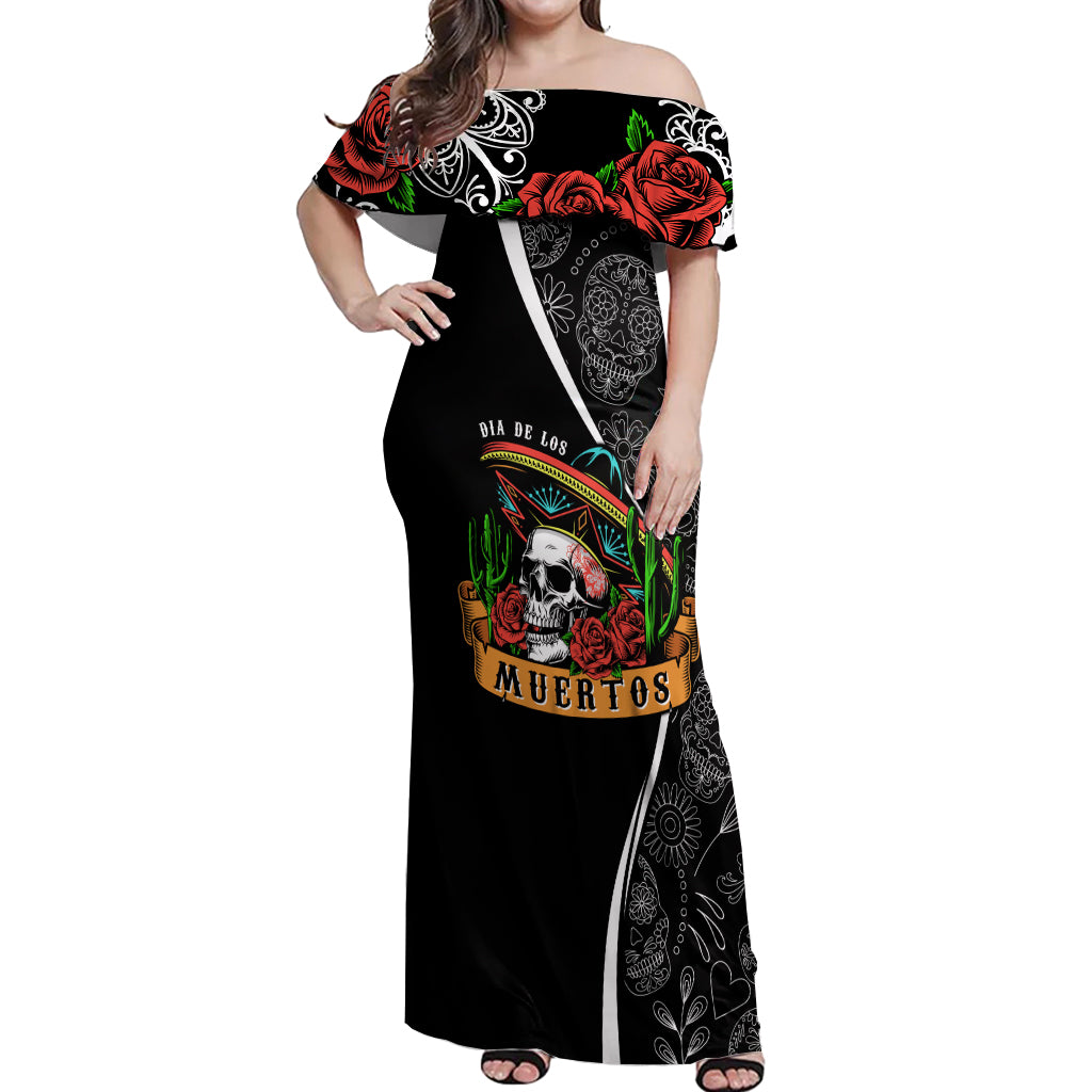 mexico-day-of-the-dead-off-shoulder-maxi-dress-sombrero-sugar-skull-with-roses