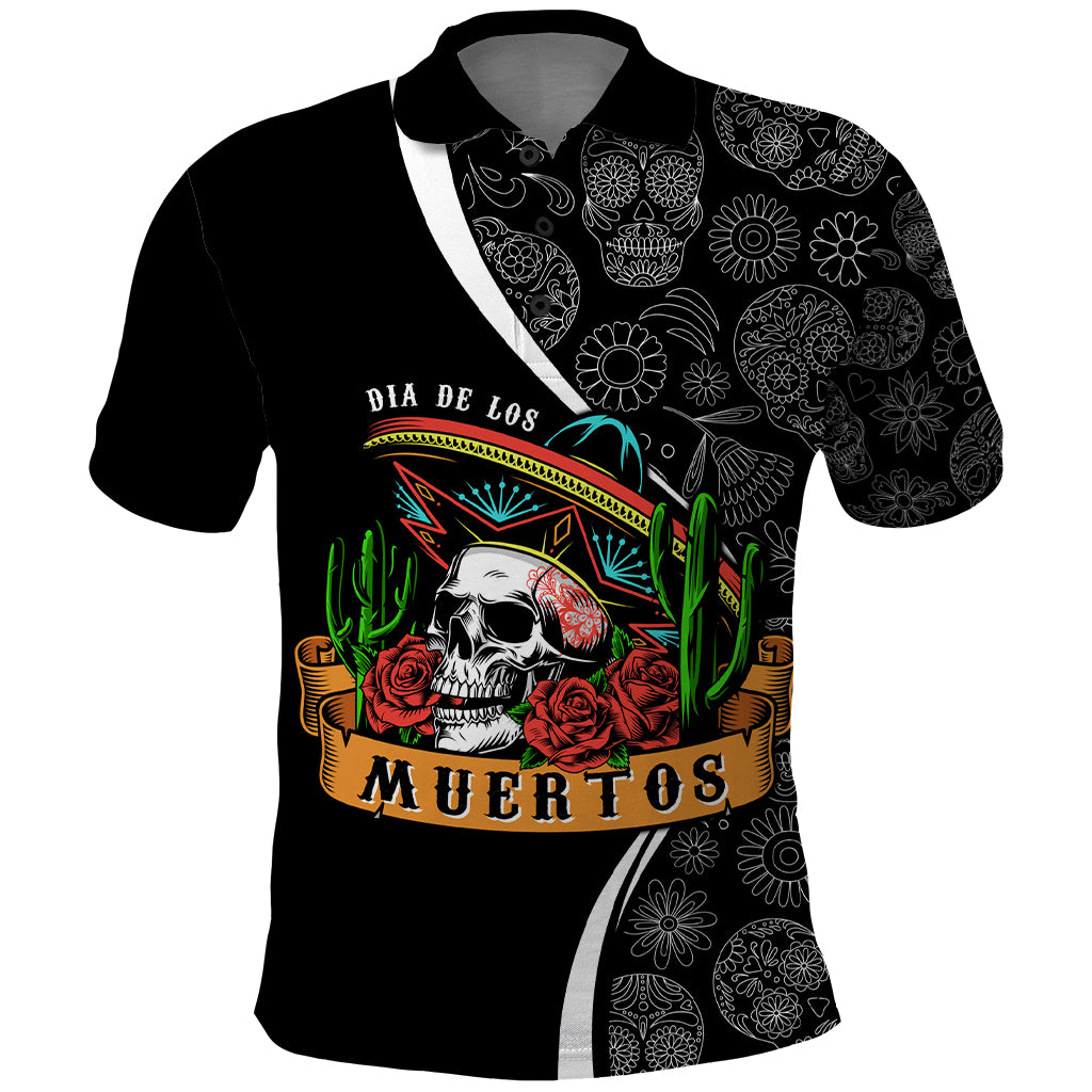 mexico-day-of-the-dead-polo-shirt-sombrero-sugar-skull-with-roses