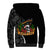 Mexico Day Of The Dead Sherpa Hoodie Sombrero Sugar Skull With Roses - Wonder Print Shop