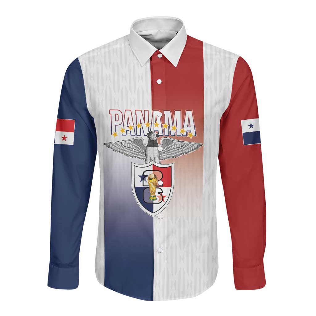 Afro-Panama Football Los Canaleros 2026 Custom Long Sleeve Button Shirt Rising Glory - Wonder Print Shop