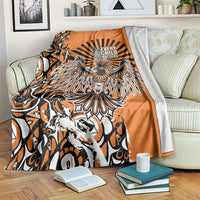 Canada Indigenous Orange Blanket Haida Art Thunder Bird