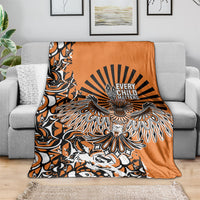 Canada Indigenous Orange Blanket Haida Art Thunder Bird