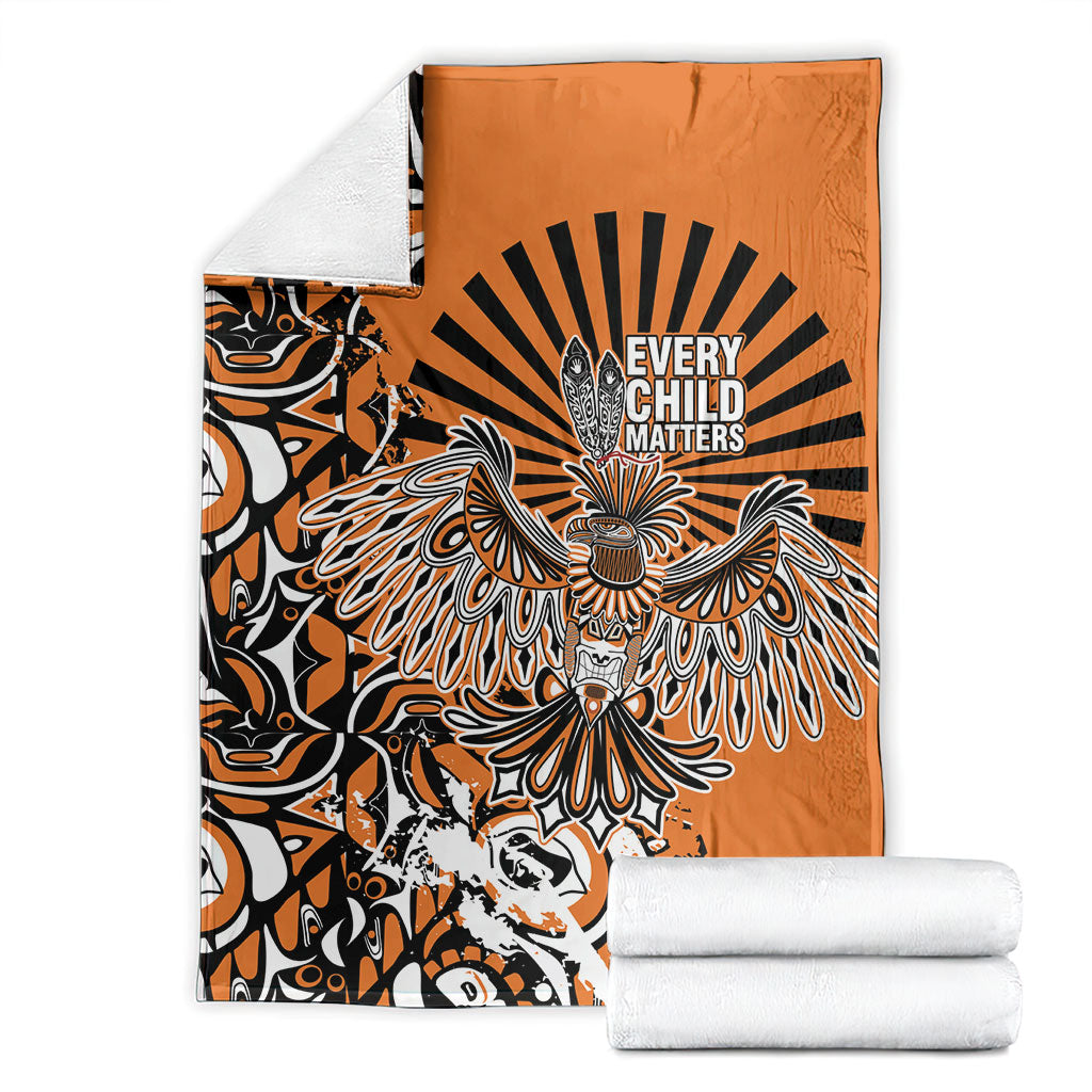 Canada Indigenous Orange Blanket Haida Art Thunder Bird
