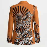 Canada Indigenous Orange Blazer Haida Art Thunder Bird