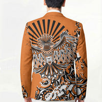Canada Indigenous Orange Blazer Haida Art Thunder Bird