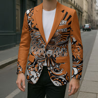 Canada Indigenous Orange Blazer Haida Art Thunder Bird