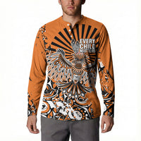 Canada Indigenous Orange Button Sweatshirt Haida Art Thunder Bird