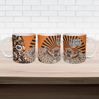 Canada Indigenous Orange Ceramic Mug Haida Art Thunder Bird