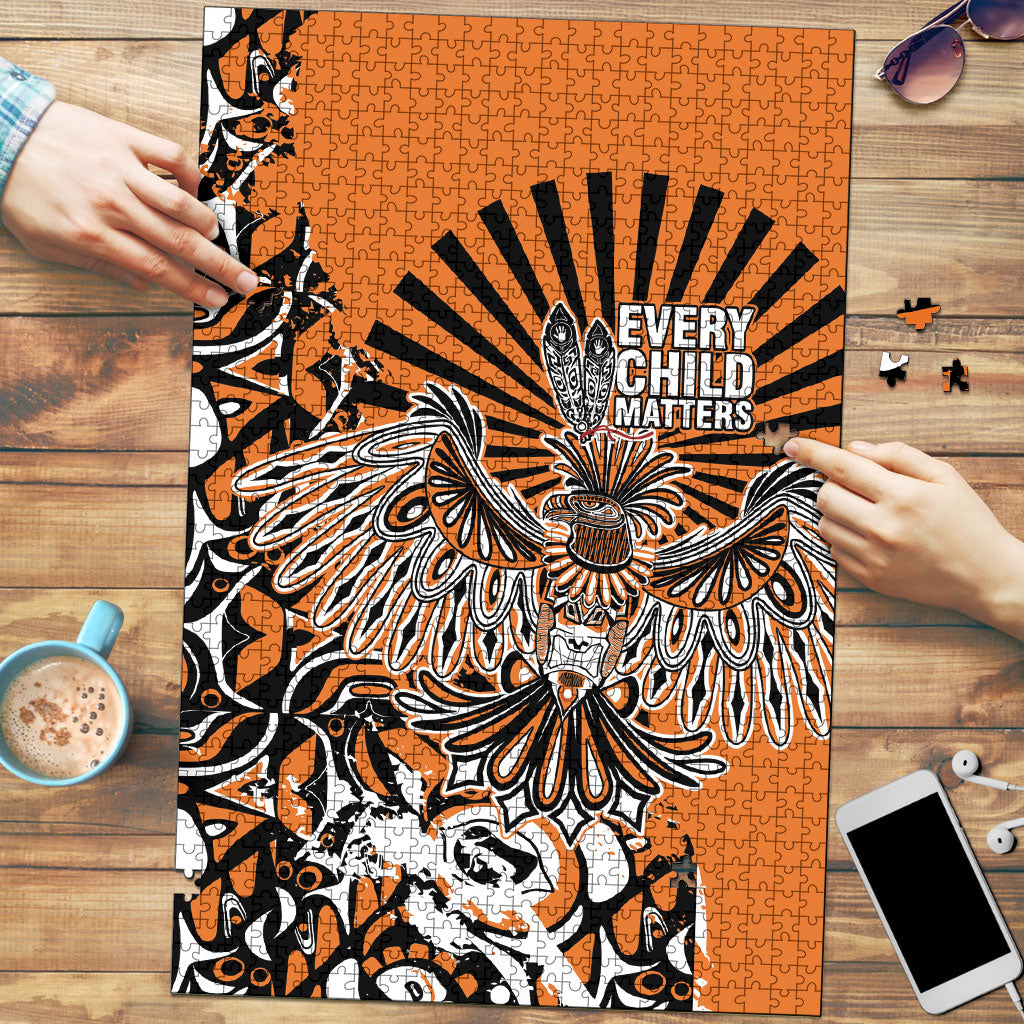 Canada Indigenous Orange Puzzle Haida Art Thunder Bird