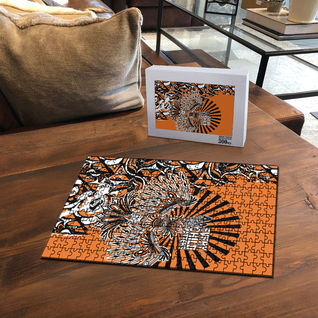 Canada Indigenous Orange Puzzle Haida Art Thunder Bird
