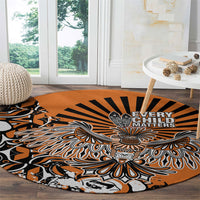 Canada Indigenous Orange Round Carpet Haida Art Thunder Bird
