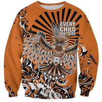 Canada Indigenous Orange Sweatshirt Haida Art Thunder Bird