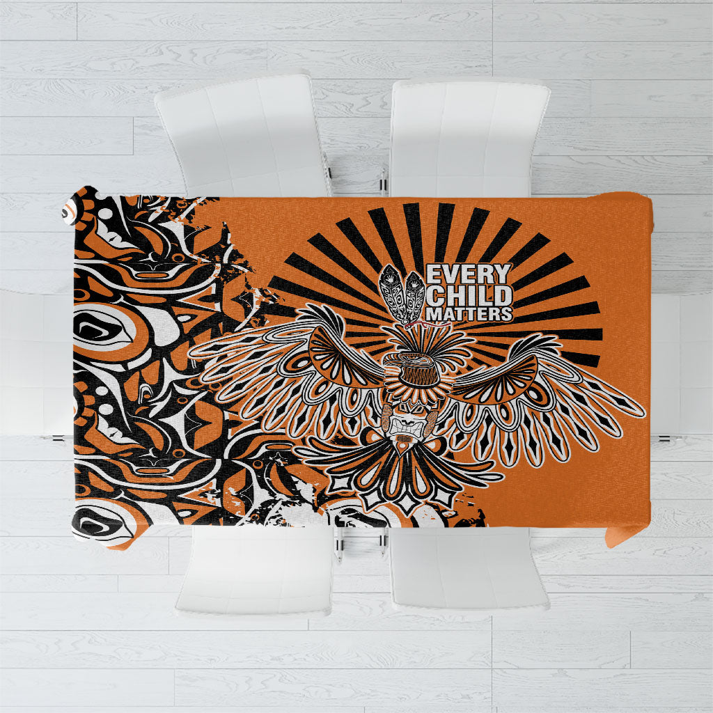 Canada Indigenous Orange Tablecloth Haida Art Thunder Bird