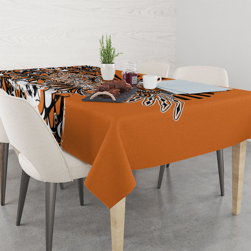 Canada Indigenous Orange Tablecloth Haida Art Thunder Bird