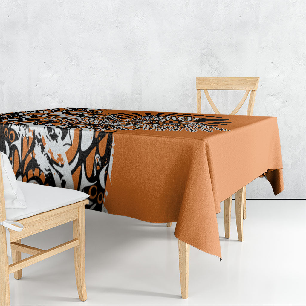 Canada Indigenous Orange Tablecloth Haida Art Thunder Bird