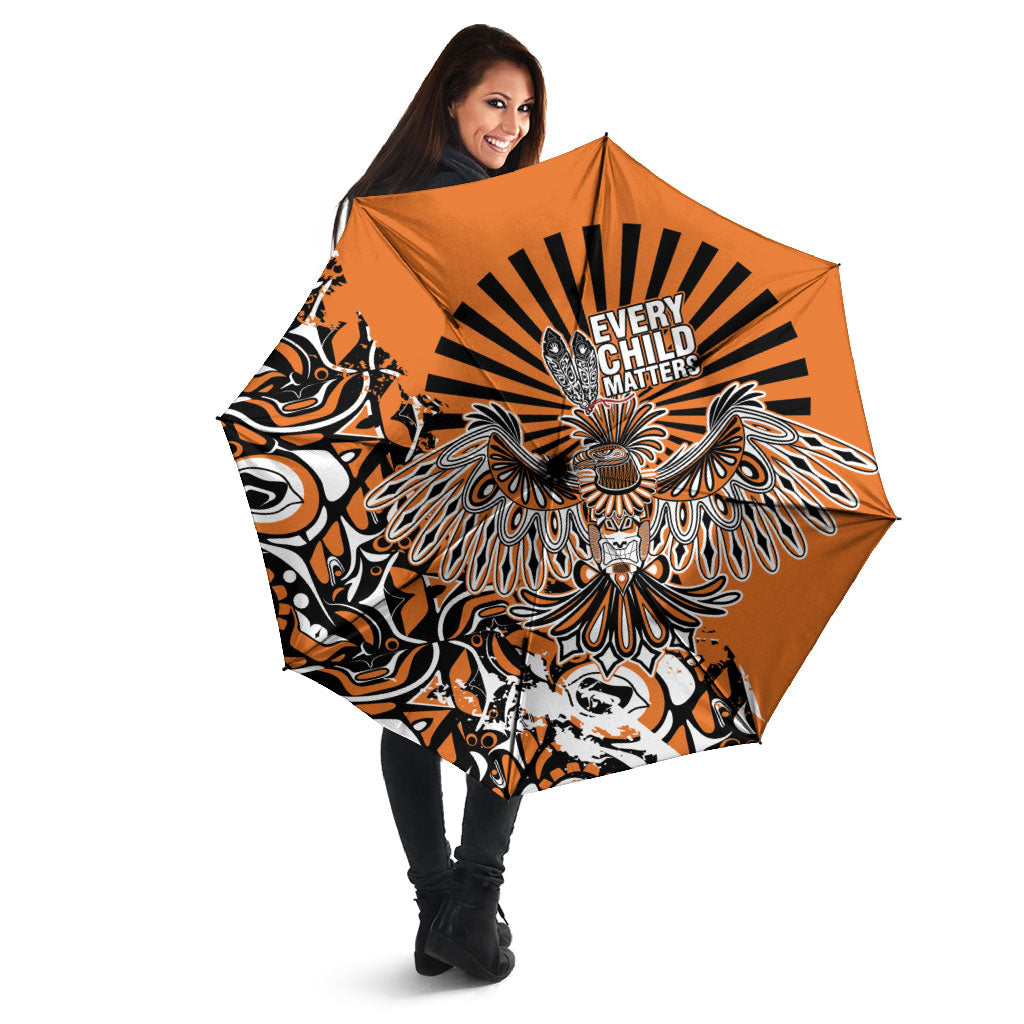 Canada Indigenous Orange Umbrella Haida Art Thunder Bird