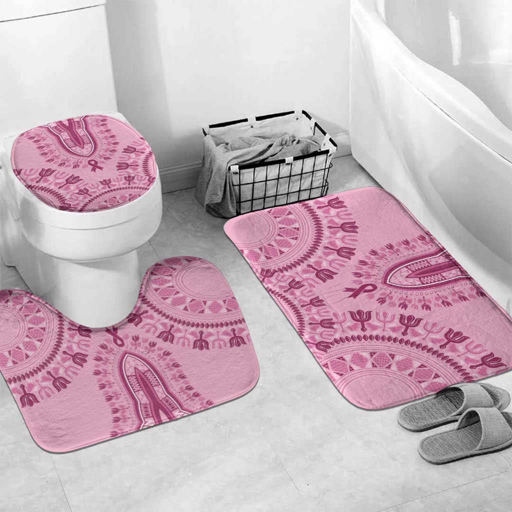 Dashiki Glamorous Pink Bathroom Set Breast Cancer Awareness - Wonder Print Shop