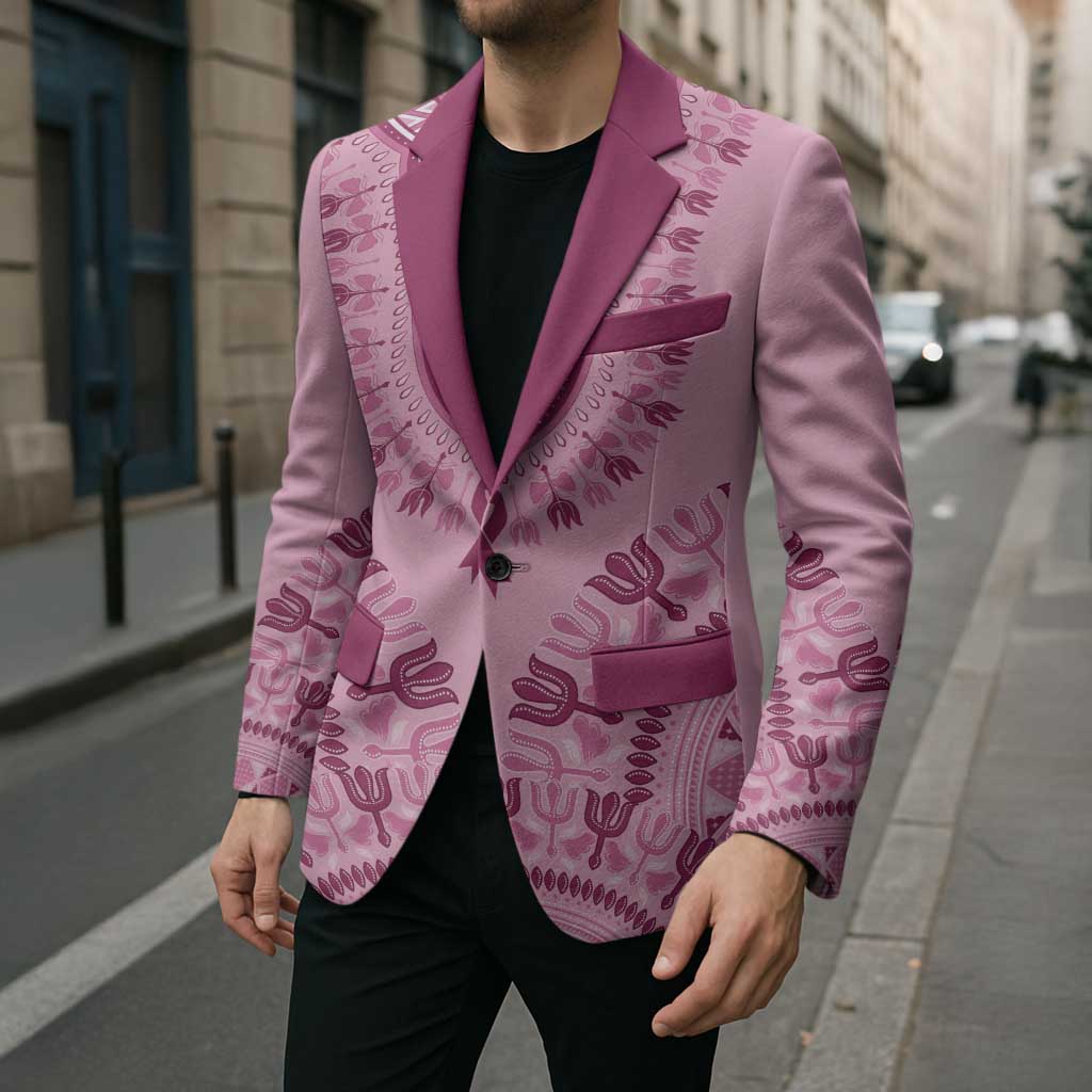 Dashiki Glamorous Pink Blazer Breast Cancer Awareness - Wonder Print Shop