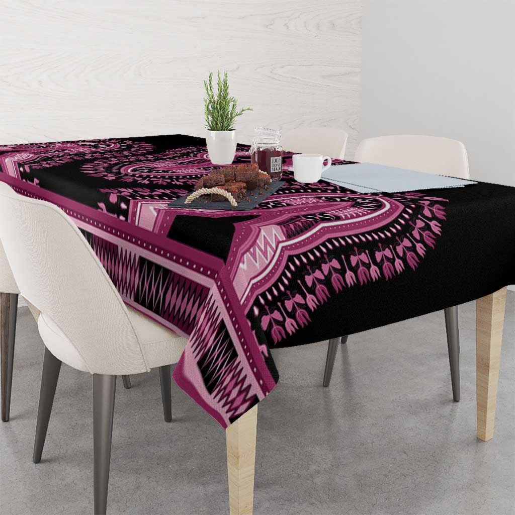 Breast Cancer Awareness Pink Ribbon Tablecloth Dashiki Style - Wonder Print Shop