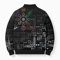 Afro Haiti Vodou Milokan Bomber Puffer Jacket