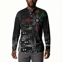 Afro Haiti Vodou Milokan Button Sweatshirt