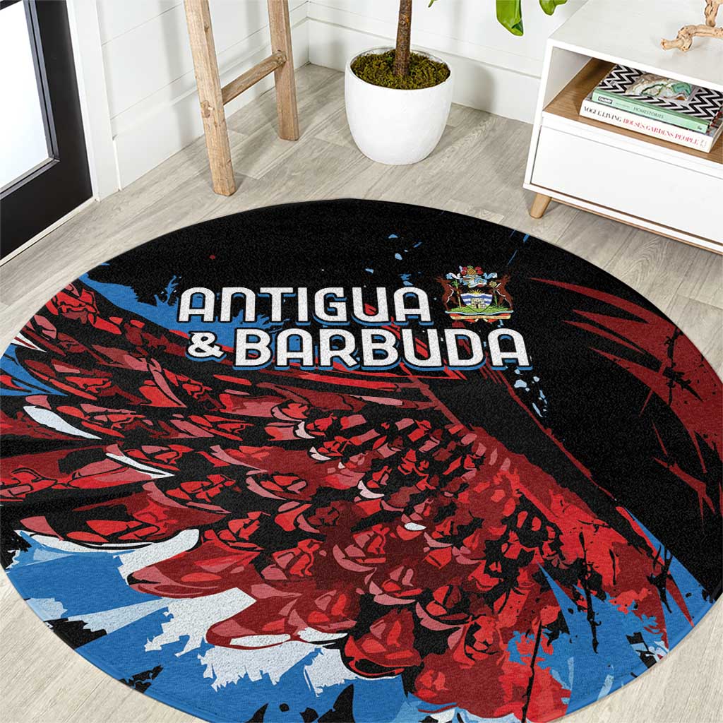 Antigua and Barbuda Cricket Round Carpet Falcons Wings - Take Off - Wonder Print Shop