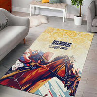 Melbourne Horse Racing Area Rug Yellow Rose Champion - Wonder Print Shop