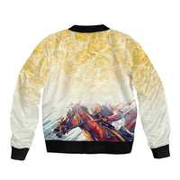 Melbourne Horse Racing Bomber Jacket Yellow Rose Champion - Wonder Print Shop