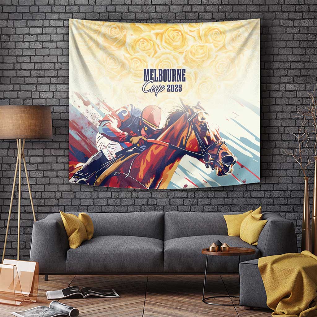 Melbourne Horse Racing Tapestry Yellow Rose Champion - Wonder Print Shop