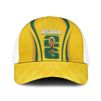 Australia Socceroos Custom Baseball Net Cap 2026 Forever Golden - Wonder Print Shop