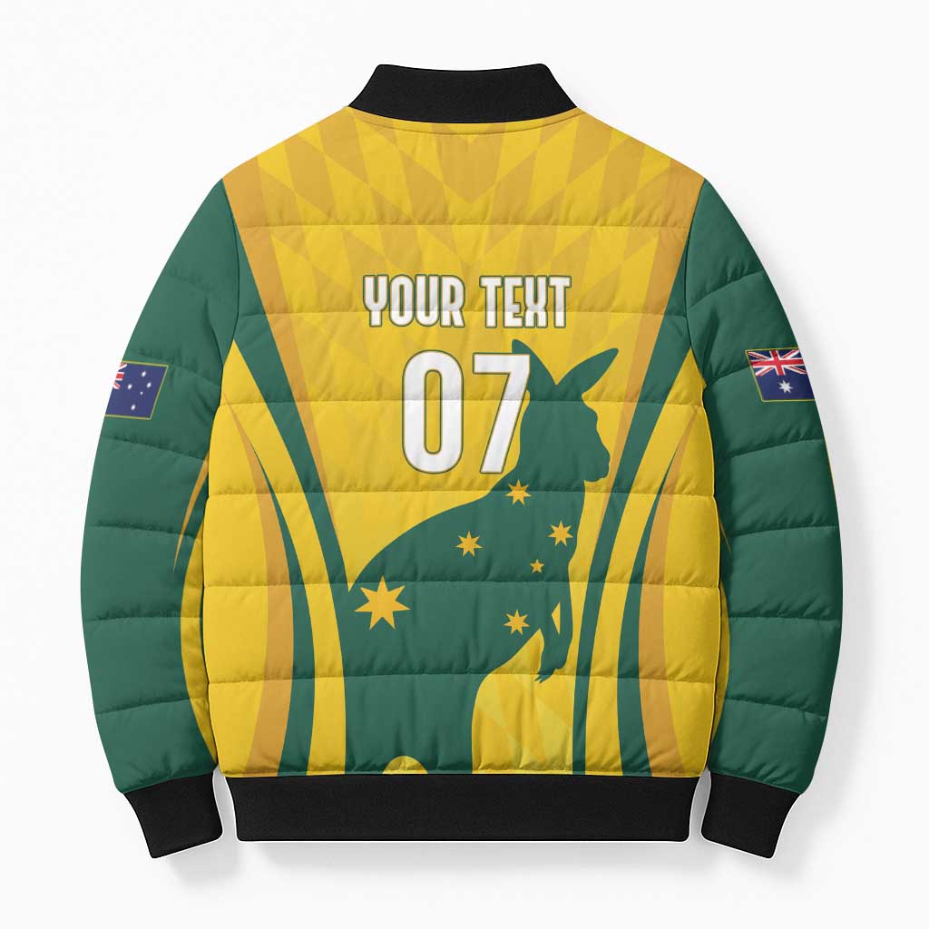 Australia Socceroos Custom Bomber Puffer Jacket 2026 Forever Golden - Wonder Print Shop
