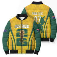 Australia Socceroos Custom Bomber Puffer Jacket 2026 Forever Golden - Wonder Print Shop