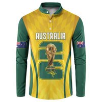 Australia Socceroos Custom Button Sweatshirt 2026 Forever Golden - Wonder Print Shop