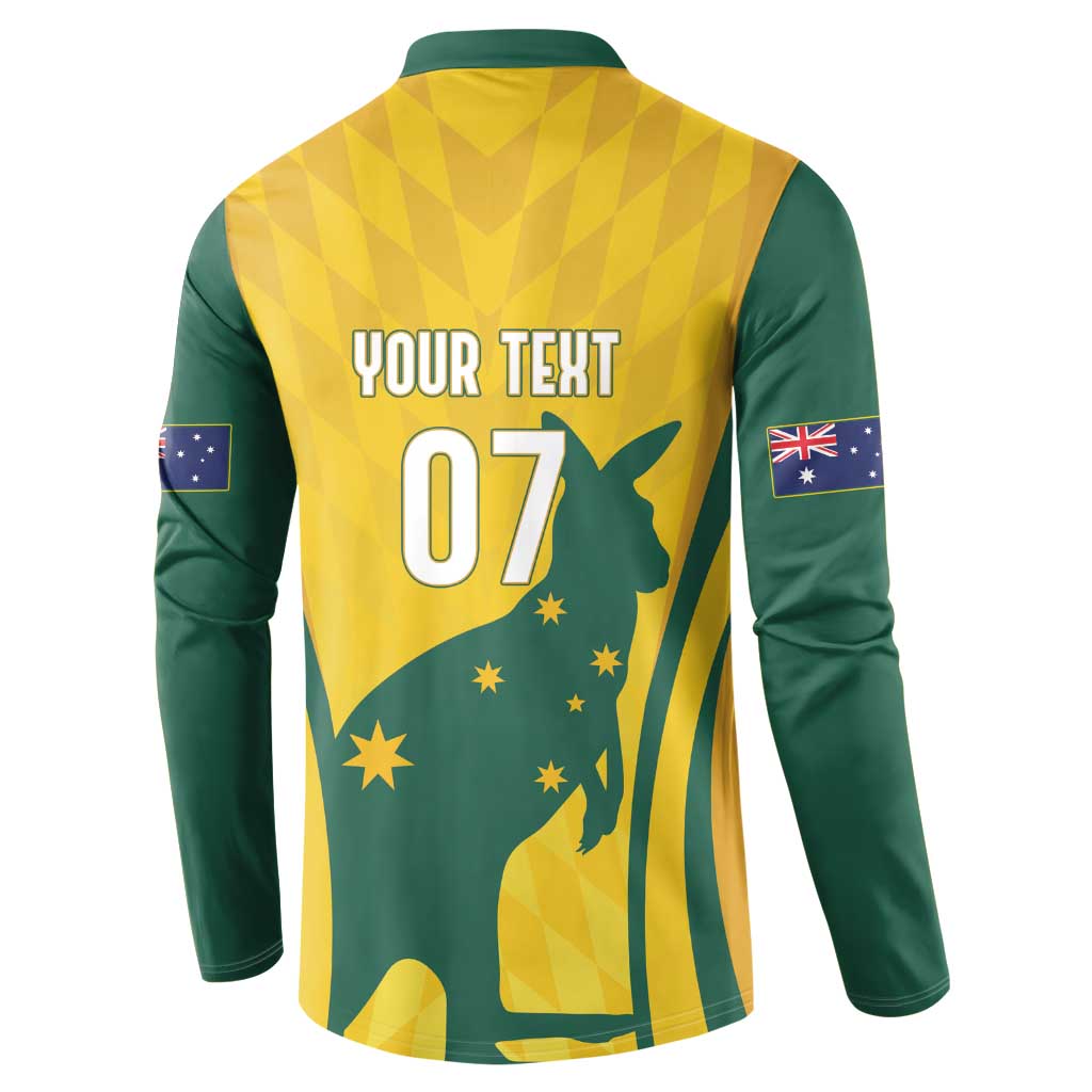 Australia Socceroos Custom Button Sweatshirt 2026 Forever Golden - Wonder Print Shop