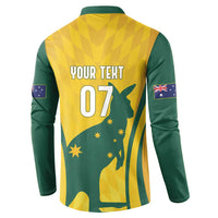 Australia Socceroos Custom Button Sweatshirt 2026 Forever Golden - Wonder Print Shop