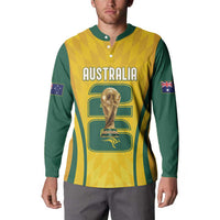Australia Socceroos Custom Button Sweatshirt 2026 Forever Golden - Wonder Print Shop