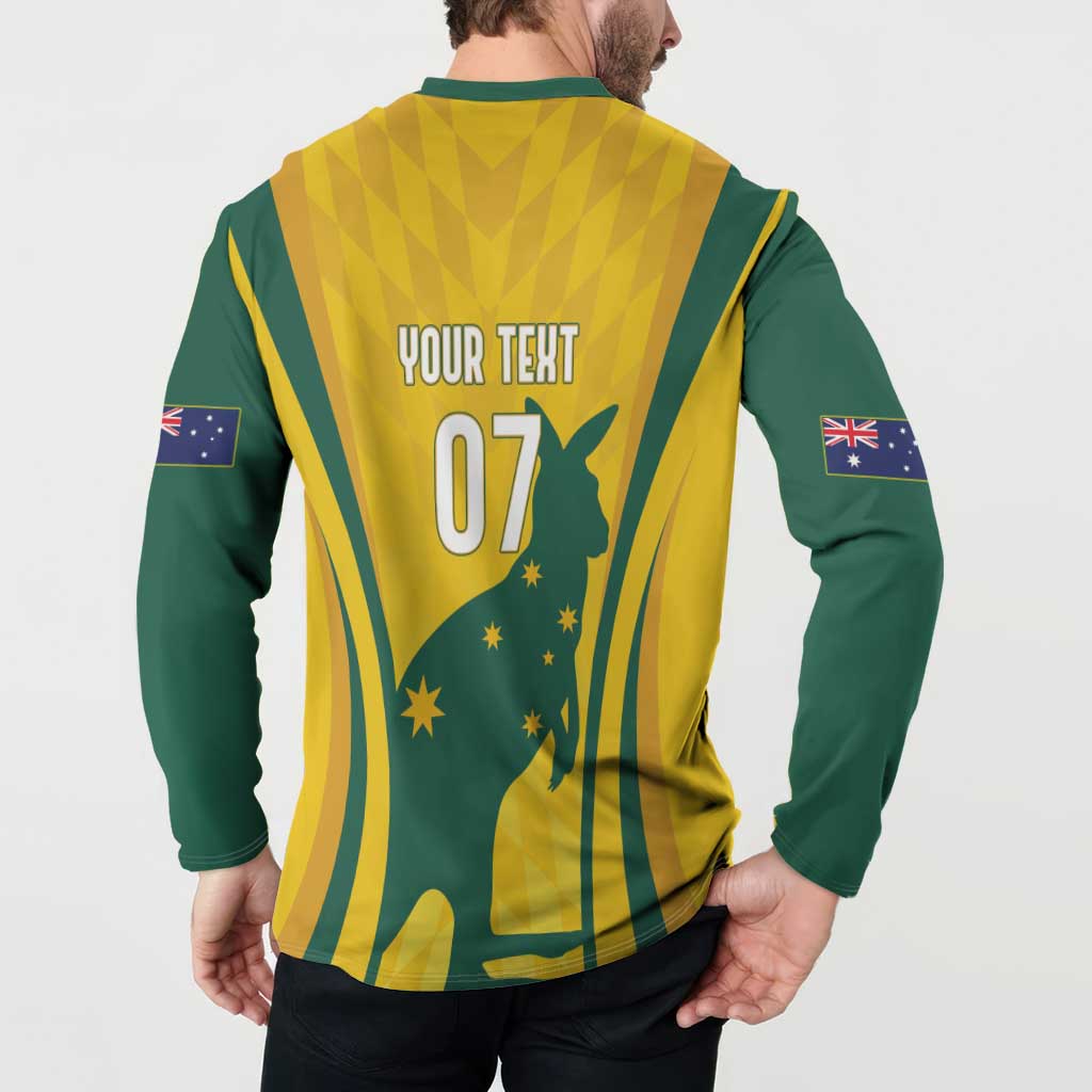 Australia Socceroos Custom Button Sweatshirt 2026 Forever Golden - Wonder Print Shop