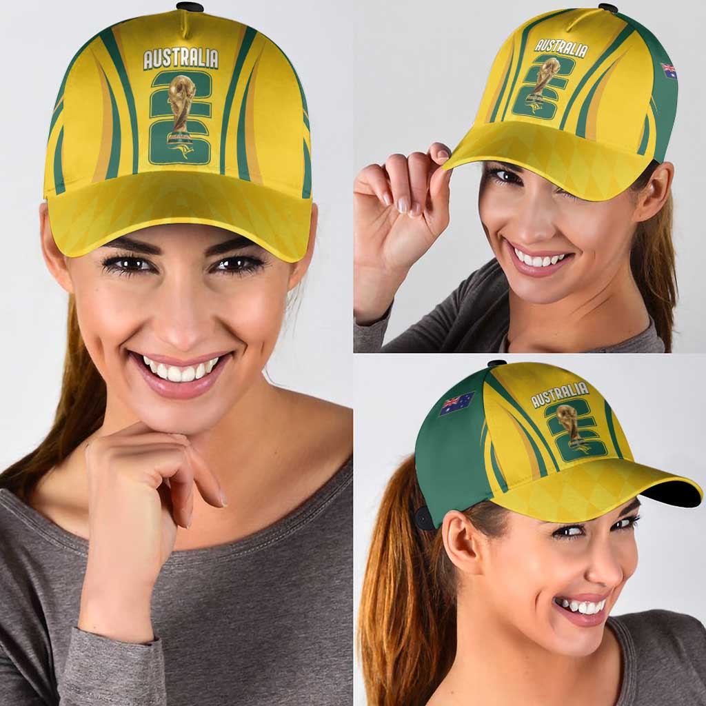 Australia Socceroos Custom Classic Cap 2026 Forever Golden - Wonder Print Shop