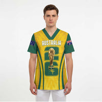 Australia Socceroos Custom Scrub Top 2026 Forever Golden - Wonder Print Shop