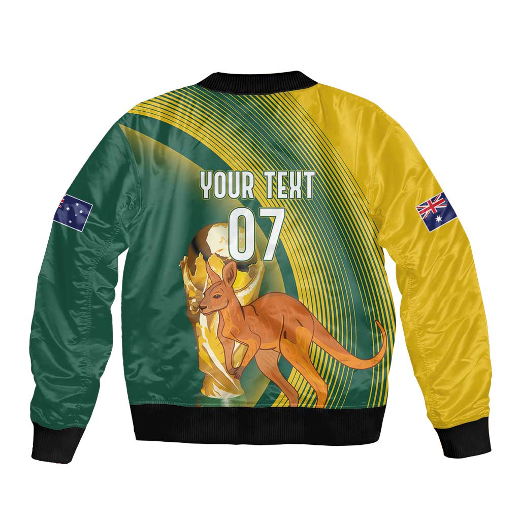 Australia Socceroos WC2026 Custom Bomber Jacket Golden Champions - Wonder Print Shop