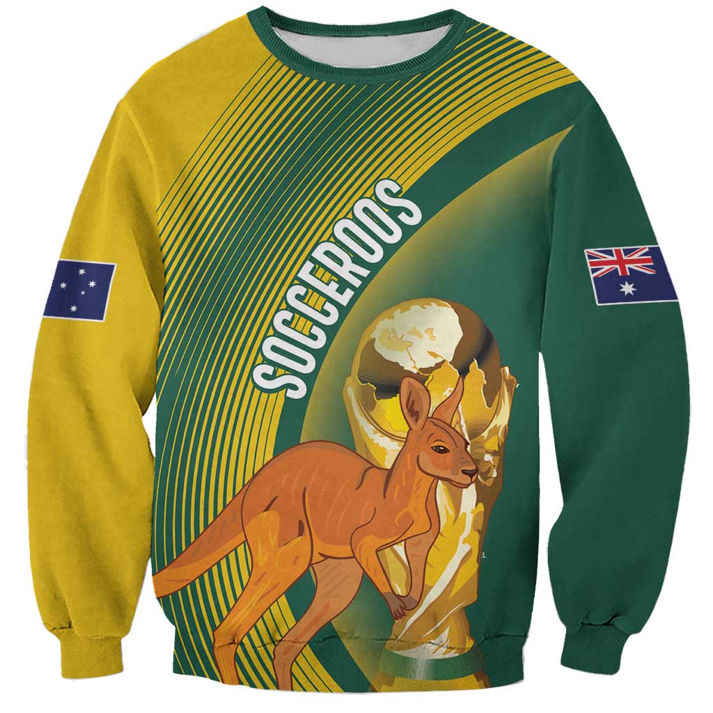 Australia Socceroos WC2026 Custom Sweatshirt Golden Champions - Wonder Print Shop