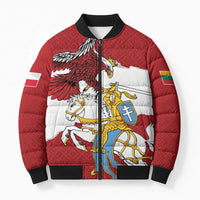 Poland-Lithuania Folk Patterns Bomber Puffer Jacket