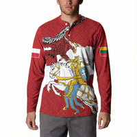 Poland-Lithuania Folk Patterns Button Sweatshirt