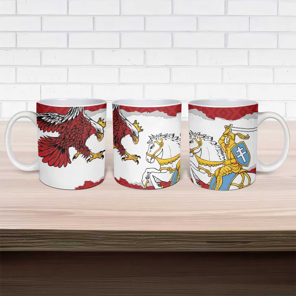 Poland-Lithuania Folk Patterns Ceramic Mug