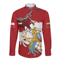 Poland-Lithuania Folk Patterns Long Sleeve Button Shirt